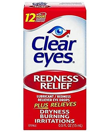 Clear Eyes Redness Relief Lubricant/Redness Reliever Eye Drops 0.5 fl oz (15 ml)
