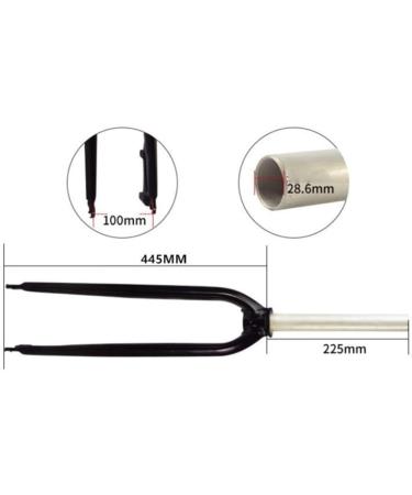 ZTZ 1-1/8 Aluminum Alloy MTB Fork | Rigid Disc Brake | 26 inch Black Fork - Buy Online on GoSupps.com