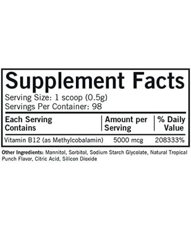 Kirkman Labs Methylcobalamin Concentrated Powder 2 oz - Pure Vitamin B12 Supplement - Buy Online on GoSupps.com