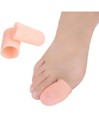 Pedimend 3 Pairs Big Toe Tubular Dressing Bandage Caps Guard | Nail Off Protectors | Joint Pain Relief | Ingrown Toenail Tubes Sleeves | Callus Cushion Blisters | Bunion Corrector (Pink)