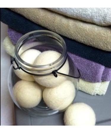 Six Eco-Friendly 100% Wool Dryer Balls with Free Eco-Felt Gift Bag Handmade in America 100% Premium Wool XL Natural and Unscented (Green) Green Bag - Buy Online on GoSupps.com
