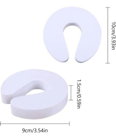 Child Safety Door Stoppers - 6 Pcs Anti-Slam Foam Guards for Kids | Door Finger Guards for Children - White - Buy Online on GoSupps.com