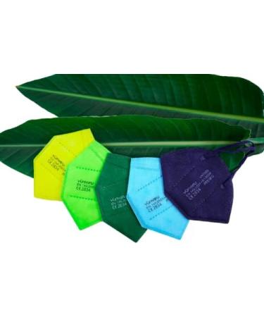 FFP2 Colored Mouth Protection Masks - 10 Pack Dark Green | Promedicalcare International Shipping - Buy Online on GoSupps.com
