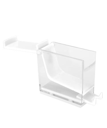 Ververt Touch Dental Cotton Roll Dispenser Dental Cotton Roll Divider Press Type Holder White Dentist Cotton Case Dental Cotton Roll 10cm