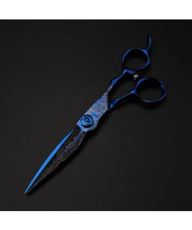 Hair Cutting Scissors 6 Inch Professional Upscale Scissor Blue Damascus Hair Scissors Haircut Thinning Barber Tools Cutting Shears Hairdressing Scissors Set - Buy Online on GoSupps.com