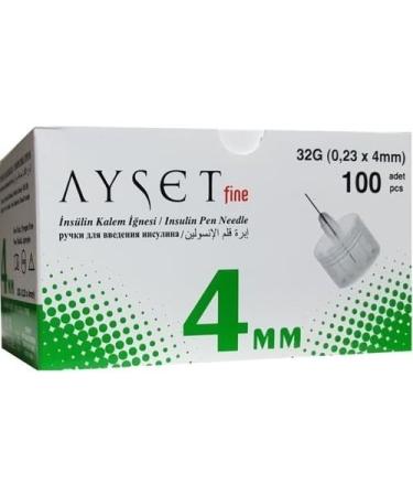 Ayset fine pen needles 0.23mm (32g) x 4mm