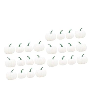 ABOOFAN 24 Pcs Halloween Decor Pumpkin White Artificial Props