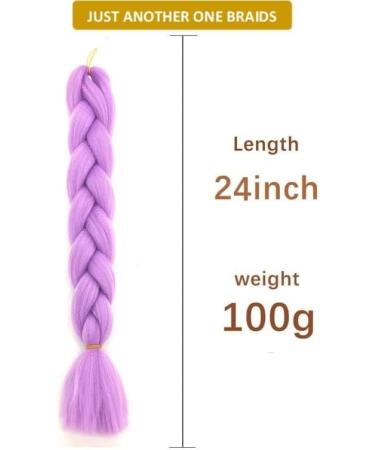 Just Another One 24inch Hair Extensions for Jumbo Braiding Colourful Pre Stretched Hair Heat Resistant Yaki Synthetic African Box Braids Crochet Twist hair for Women Girls & Unisex Purple - Buy Online on GoSupps.com