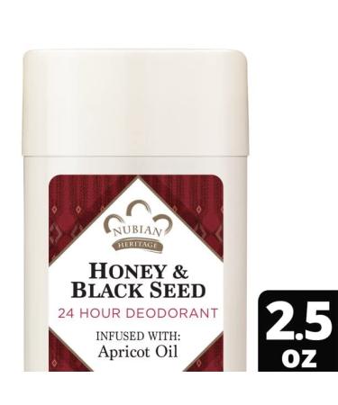 Nubian Heritage 24 Hour All Natural Deodorant Honey & Black Seed - 2.25 oz - Buy 2pc | International Shipping Available - Buy Online on GoSupps.com