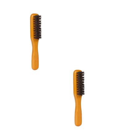 Beavorty 2st Bartkamm Bartbrush Small Bartbrush boot bursts hairbrushes with natural bristles men beard brush beard set for men pocket beards Neck care needs travel