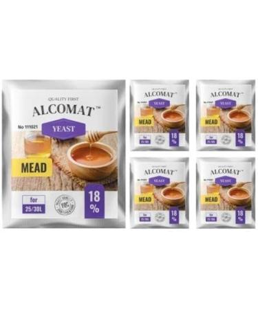 breathalyzer 5 x Active Yeast for Mead Alcomat 5g25 30L Provides Fruity Aromas during the Fermentation of Honey Wine