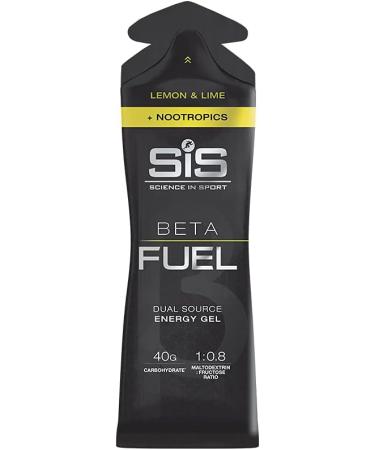 Science in Sport Beta Fuel + Nootropics Gel - 40g Carbs Boost Cognitive Function Energy for Endurance Athletes 6x60ml - Lemon & Lime - Buy Online on GoSupps.com