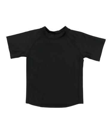 Leveret Short Sleeve Baby Boys Girls Rash Guard Sun Protected UPF + 50 Kids & Toddler Swim Shirt (12 Months-5 Toddler) 5 Years Black