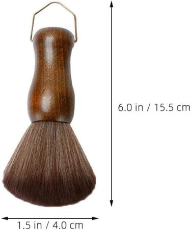 PATKAW Neck Duster Barber Salon Brush Hair Cutting Neck Duster Barber Brush with Hanging Hook with Wood Handle Soft Bristles Stand Up Base - Buy Online on GoSupps.com