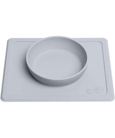 ezpz Mini Bowl (Pewter) - Silicone Suction Bowl for Infants + Toddlers with Placemat - Includes Travel Bag - Buy Online on GoSupps.com
