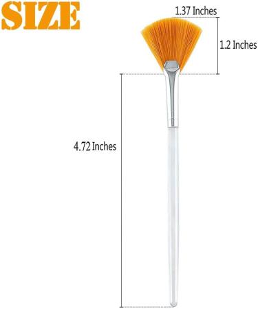 2Pcs Facial Brushes Fan Mask Brush Soft Applicator Brushes Makeup Tools for Peel Mask Makeu Applicator Tools for Mud Cream(Yellow) - Buy Online on GoSupps.com