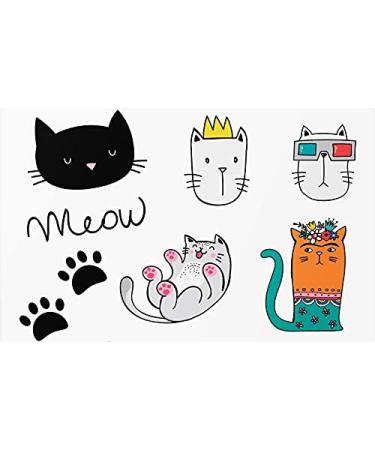 Cat Party Temporary Tattoos Collection: Fun & Unique Designs - Buy Online on GoSupps.com