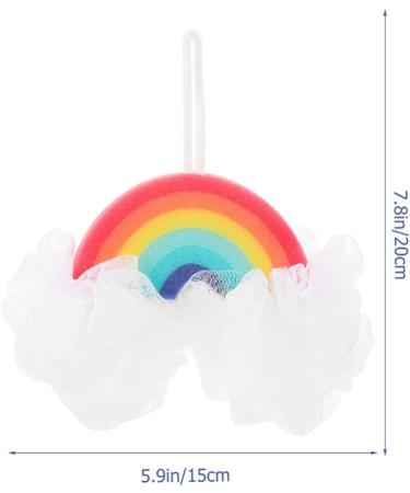 Rainbow Shaped Cloud Bath Ball Baby Scrubber - Portable Body Sponge for Infants | International Shipping Available - Buy Online on GoSupps.com