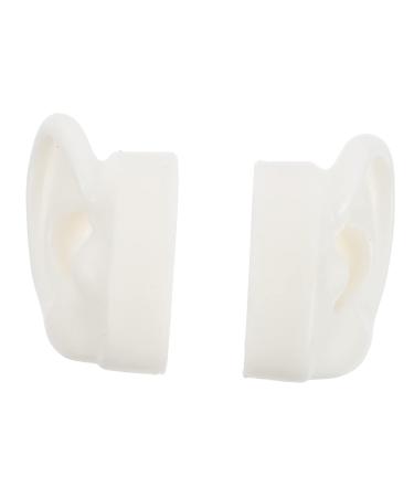 Healifty 1 Pair Artificial Ears Makeup Jewels Stencils Ear Cleaning Tools Simulation Ear Artificial Ear Mold Ear Model Silicone Silica Gel White Earrings Nose Child Makeup Samples White Medium