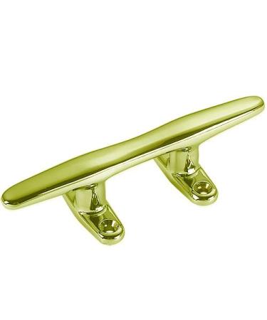 Solid Brass Nautical Cleat by Shiplights (for Hooks, Handle, Draw Pulls, etc) (6", Unlacquered Polished Brass) 6 Inch Unlacquered Polished Brass