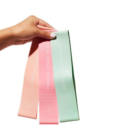 Love Sweat Fitness Resistance Booty Bands | Loops Bands Set of 3 + Carry Bag