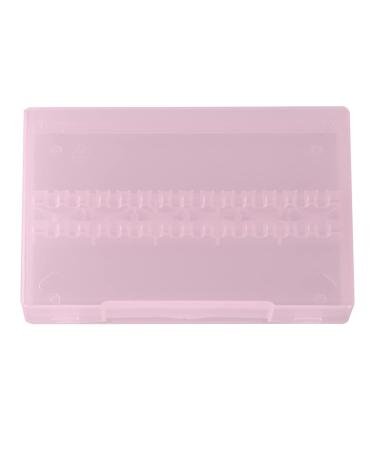14 Holes Professional Nail Art Polishing Grinding Drill Bit Holder Display Storage Box Material:The Nail Field is Product of Super Plast (Pink)