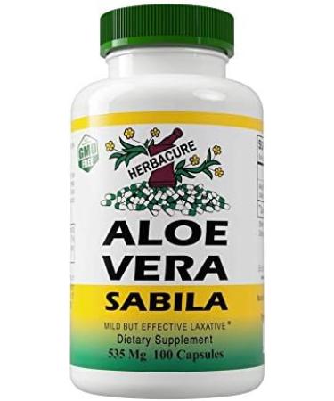 Herbacure Aloe Vera Sabila Capsules - 1070mg per Serving | 100 Capsules - Buy Online on GoSupps.com