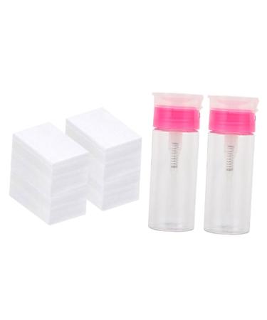 FOMIYES 1 Set Manicure Press Empty Bottle Dip Remover for Nails Lint Nail Wipes Lint Wipes for Nails Cleaner Bottle Push down Pump Dispenser Pump Wipes Soap Liquid Plastic Travel
