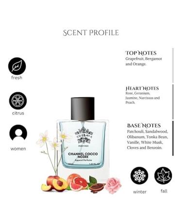 EMS Channel Cocco Noire Perfume For Women | Woody Aromatic Fragrances | Long Lasting Women Perfume | Fragrance Sutaible for Any Occasion | Gift For Her 50ml 1.7fz ol - Buy Online on GoSupps.com