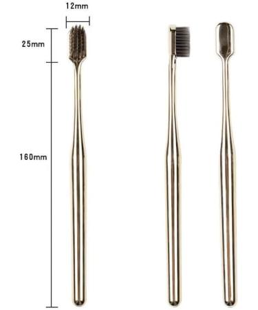 AD-BCRBgen 2/1 Deluxe Soft Bristle Toothbrush for Men - Gold Tooth Cleaning Care 2pcs White - Buy Online on GoSupps.com