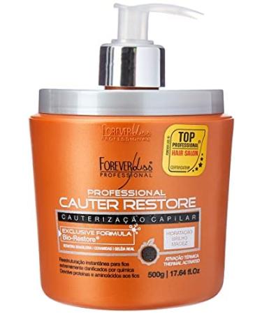 Forever Liss Cauter Restore Formaldehyde - Free Cauterization - Instantaneous Restructuring for Hair Extremely Damaged- 500g/17  63fl.oz Mask