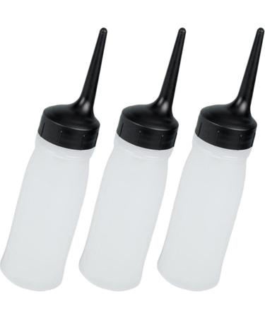 FRCOLOR 3pcs Dry Cleaning Bottle Hair Dye Bottle Hair Squeeze Bottle Hair Oil Applicator Hair Dye Bottle Applicator Salon Hair Dye Bottle Hair Dyeing Bottle Filling Plastic Bottle 19x4.7cm