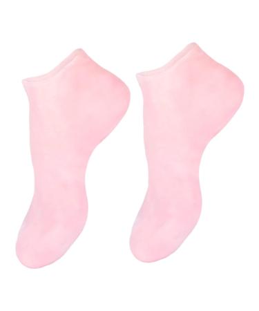 FRCOLOR 1 Pair Sock Booties Lotion Foot Skin Moisturizer Silicone Skin Soles Spa Sebs Sole Pads Skin Protect Soles Crusty Short Boots Essential Oil High Heels Women's Gel Pink 38X7.5X1cm