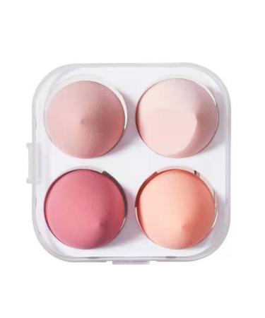 Danbao Makeup sponge set mixed multi-color use beauty eggs for wet and dry face make-up puff flawless four pink outfits (4pcs)
