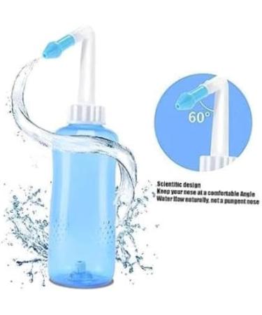 500ML Nasal Irrigation Bottle for Adults - Sinus Rinse Kit with 2 Nozzles for Safe and Effective Nasal Cleansing - Includes Saline Nasal Spray - Buy Online on GoSupps.com