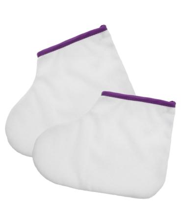 Beaupretty 1 Pair Foot Care Socks Wax Foot Covers Paraffin Wax Bath Liners Foot Spa Covers Foot Protectors Wax Mitts Covers Wax Cover Gloves Foot Paraffin Bags Simple Refill Body Polyester