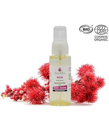 Organic Castor Vegetable Oil - 50 ml - Florabiol Certified Organic by Ecocert Cosmos Organic 1st Cold Pressed - Buy Online on GoSupps.com