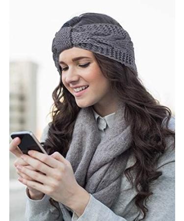 4-Piece Cable Knit Headband Set for Women and Girls - Beige, Pink, Black, Grey - Buy Online on GoSupps.com