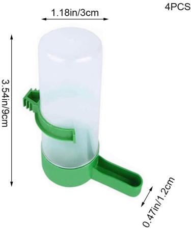 4 Pcs Bird Water Feeders Automatic Bird Water Dispensers Hanging Bird Waterers for Small and Medium Parrots Lovebird Cockatiel Budgie Cockatoo Parakeet - Buy Online on GoSupps.com