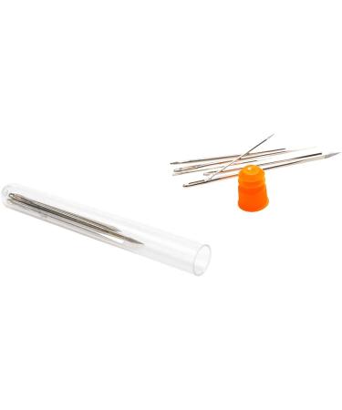 Hekisn Professional Large-Eye Leather Stitching Needles Set - 3 Sizes for Leather Projects - 6 Pieces with Storage Container - Buy Online on GoSupps.com