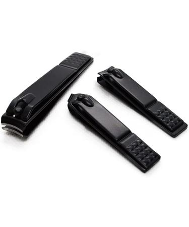 Manicure Kit Mini Personal Care Set Portable Nail Clippers 3 Pieces Built in Nail File Black Travel Ladies Men Nail Clippers Kit - Buy Online on GoSupps.com