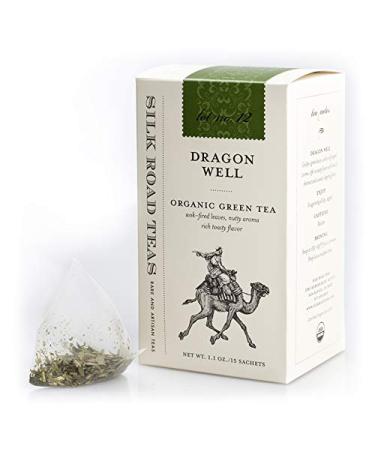 Silk Road Organic Fair Trade Dragon Well Green Tea, 15 bags
