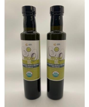 Organic Avocado Oil 2 Pack. Cold Pressed and Extra Virgin Avocado Oil. 2 x 250ml Bottles.