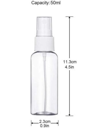Refillable Portable Spray Bottle - 6 x 50ml Plastic Atomizer for Air Travel & Outdoor Sports - Buy Online on GoSupps.com