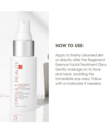 Consult Beaute Regenerol Retinol Serum - Rapid Resurfacing Facial Treatment for Fine Lines & Wrinkles - 1 FL.Oz - Anti-Aging Skincare - Buy Online on GoSupps.com