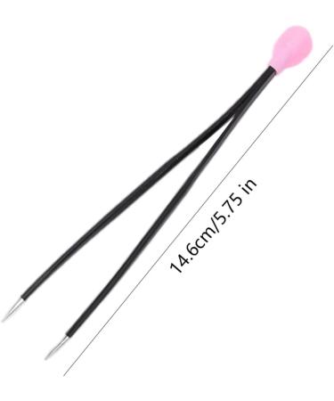 Nail Tweezers Double Sided Nail Art Sticker Silicone Press Rhinestone Picker Nippers Black - Buy Online on GoSupps.com