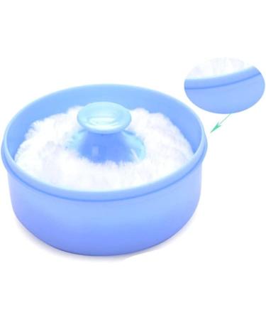 Buy Baby Powder Puff with Box - Large 9x4 cm Body Powder Puff Container in Blue | International Shipping Available - Buy Online on GoSupps.com