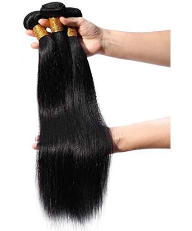 Brazilian Human Hair 3 Bundles - 100% Virgin Straight Weave Extensions - Natural Black 16 | Shop Now - Buy Online on GoSupps.com