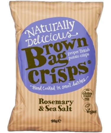 Brown Bag Oak Smoked Chilli Crisps and Rosemary & Sea Salt Crisps (2 boxes) - Buy Online on GoSupps.com