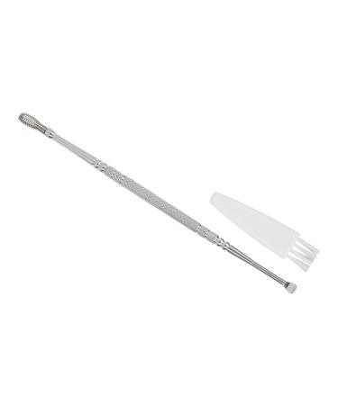 Earwax Curette Remover | Double Head Glossy Ear Spoon for Itching Relief at Home - Silver - Buy Online on GoSupps.com
